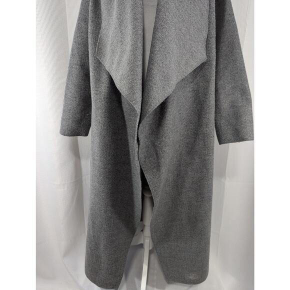 BOOHOO! OVERSIZED, DECONSTRUCTED VOGUE CHIC ASH GRAY OPEN FRONT COAT! SZ 8 - Picture 4 of 8